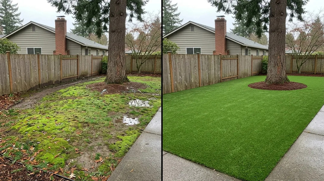 Result artificial grass installation in Portland - Portland Artificial Grass Installation